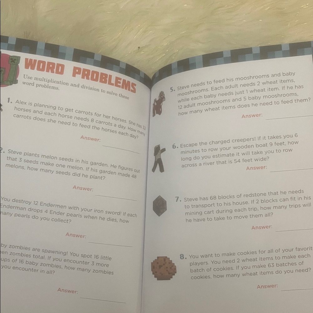 Minecraft Math Workbook - Picture 4 of 4